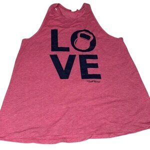 Sport-Tek Ladies Love Kettlebell Racerback Tank Top XL Pink